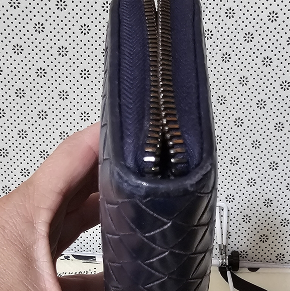 Bottega Blue Leather Wallet - Picture 5 of 12